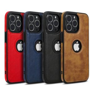 iPhone 12 Series PU Leather Shockproof Business Style Mobile Phone Case