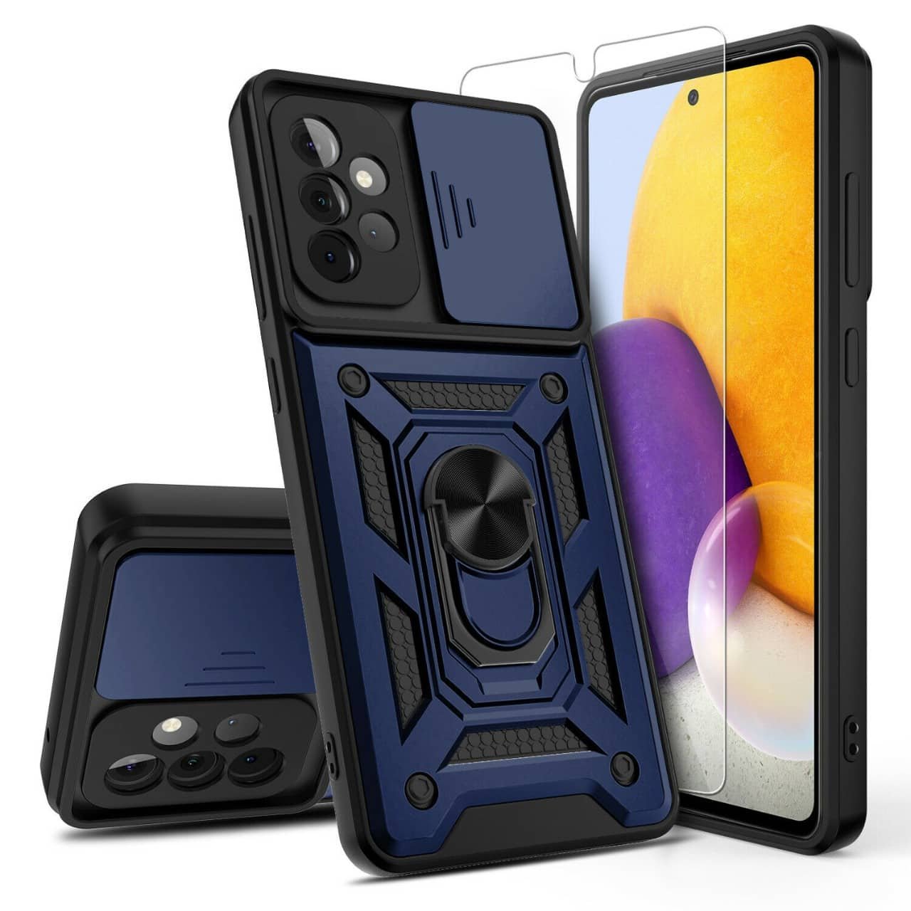 Samsung A32 Slide Window Armor Case + free 3D Glass Protector - Image 3