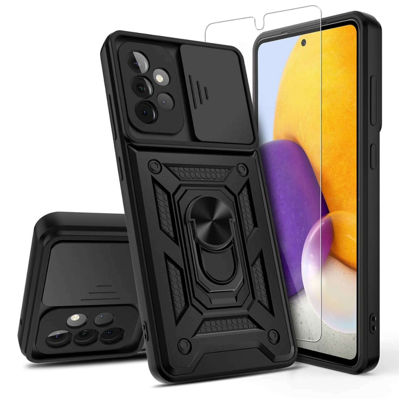 Samsung A32 Slide Window Armor Case + free 3D Glass Protector - Image 4