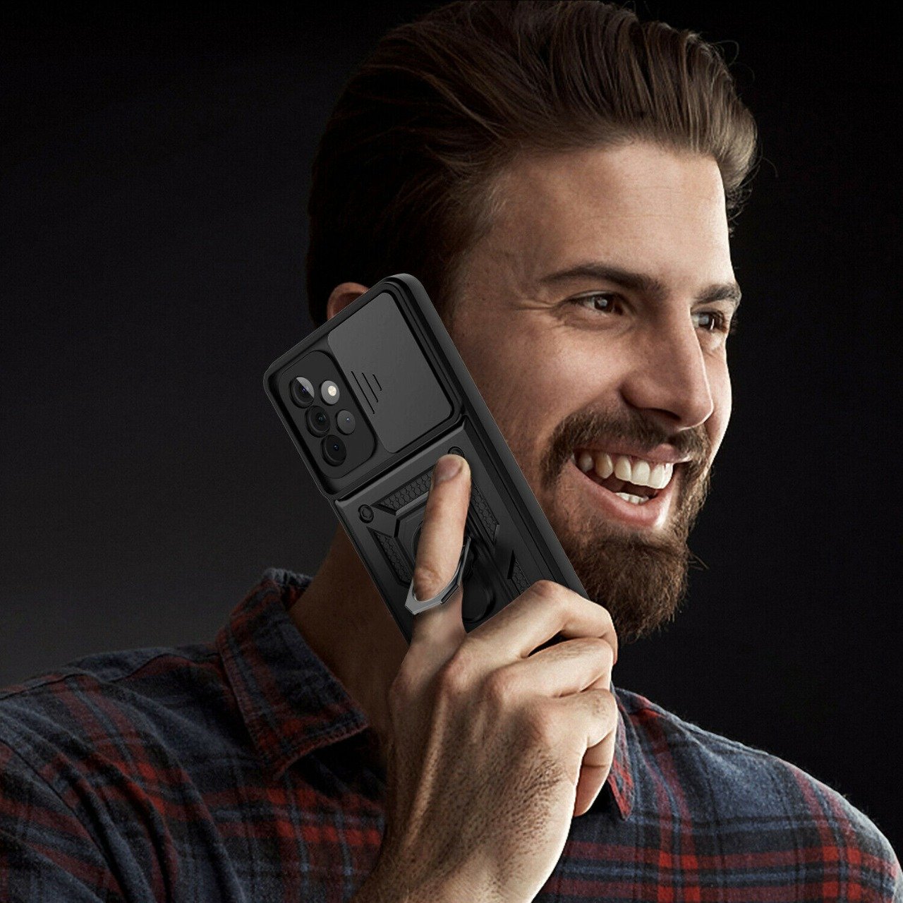 Samsung A32 Slide Window Armor Case + free 3D Glass Protector - Image 7