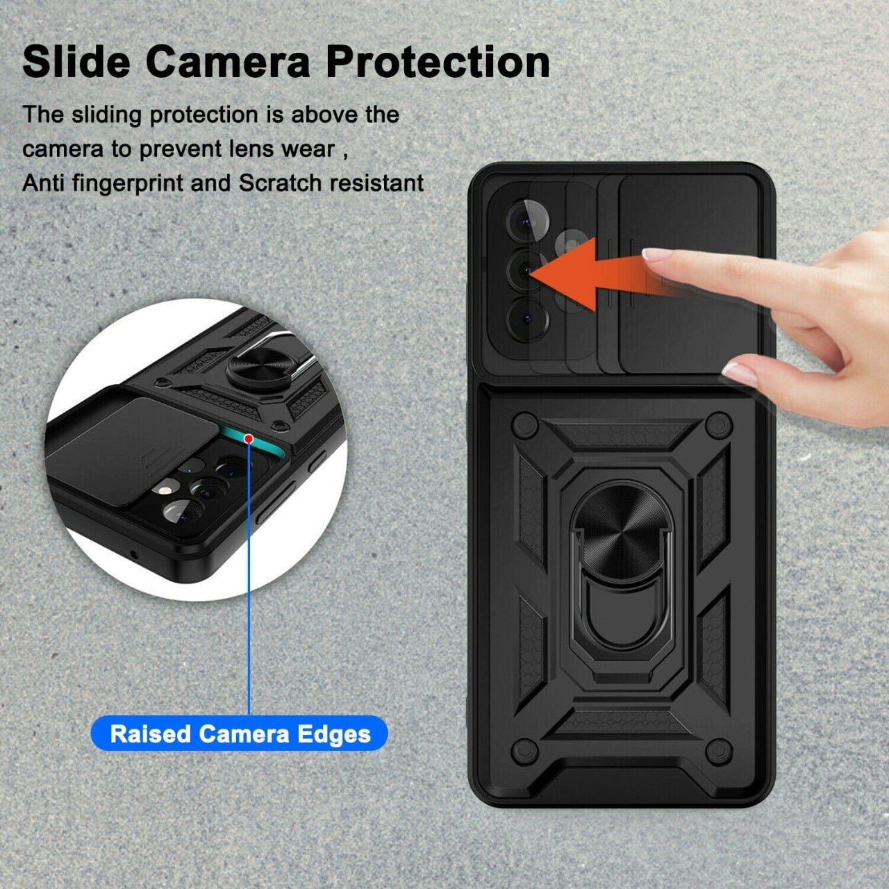 Samsung A32 Slide Window Armor Case + free 3D Glass Protector - Image 11