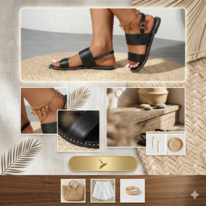 Trendy Double Strap Summer Sandals