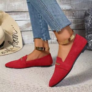 Size Pointed Flat Loafers, Suitable for All Seasons, Lightweight And Comfortable Work Shoes for Women