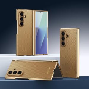 New Attractive Hinge Protective Plating Case For Samsung Galaxy Z Fold7,Fold6, Fold5 & Fold 4 Front Frame With Glass Film