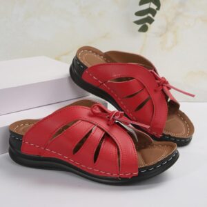 Women Wedge Sandals Fashion Open Toe Soft Sole Casual Shoe with Arch Support