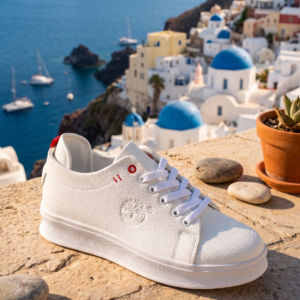 Men's Textured Leather Casual Sneaker
