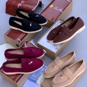 Ladies suede loafers